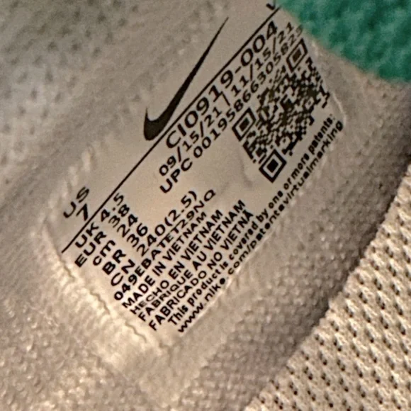 RARE Nike Air Force 1 Green Blue size 7 - Picture 9 of 11